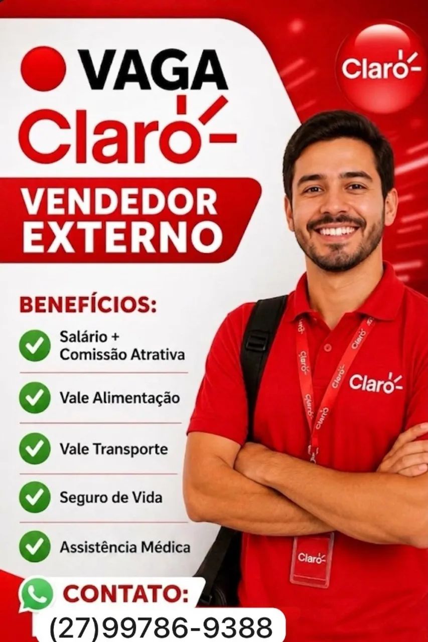 ? FAÇAF PARTE DO TIME CLARO! | CONSULTOR(A) PAP - COLATINA/ES  