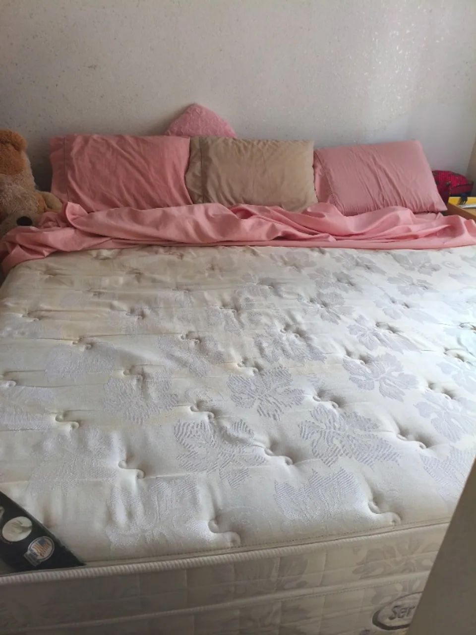 Cama king + colchão king ortopédico 