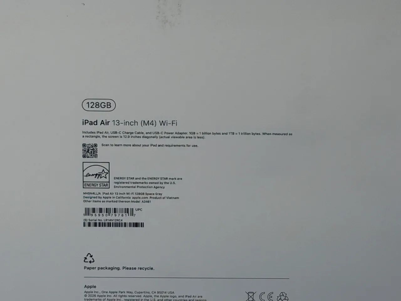 iPad Air 13 Polegadas M4 128GB - Novo/Lacrado - Foto 2