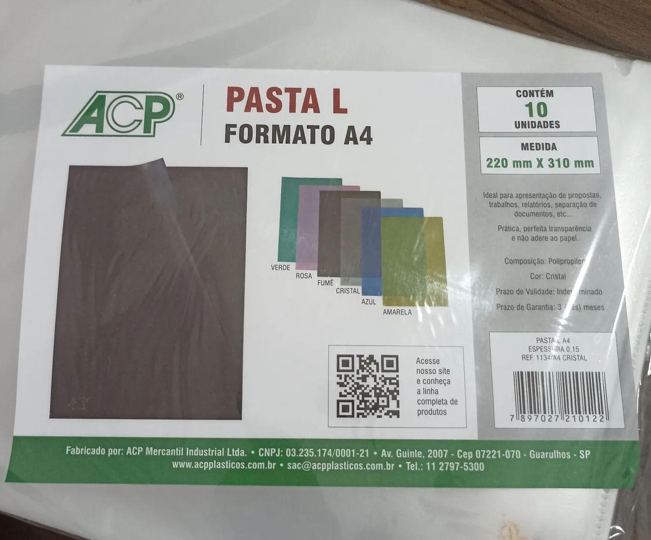 60 Pacotes com 10 unidades de Pasta Plástica em L, PP, Ofício e A4 - Foto 4