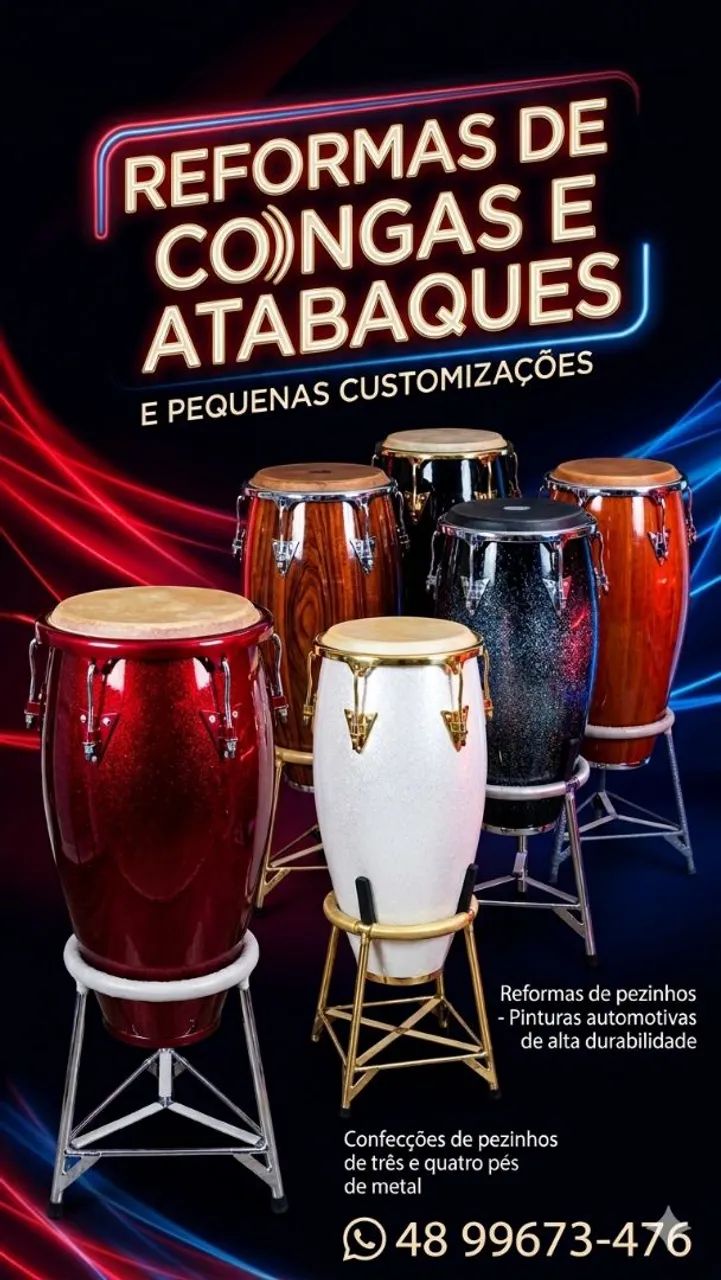 Reforma de Congas ,tumbadoras, atabaques
