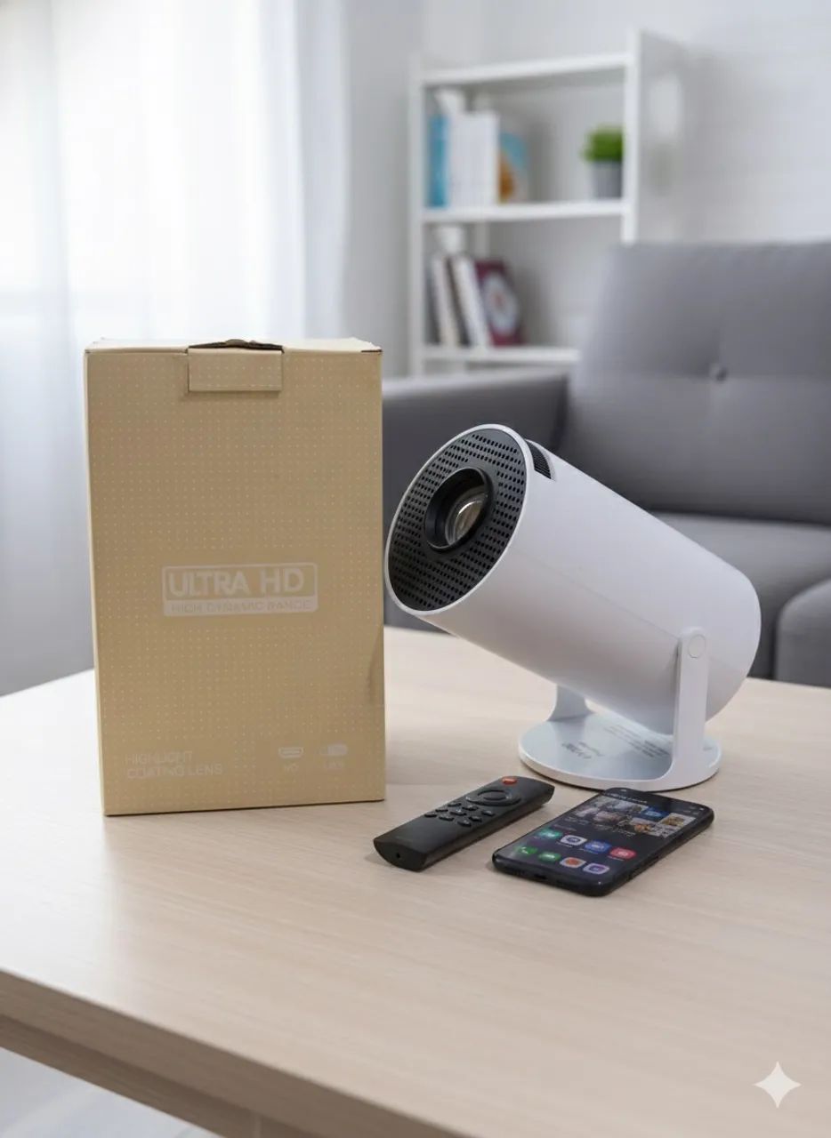 PROJETOR SMART HY300 - APENAS 3 MESES DE USO (NA CAIXA!)