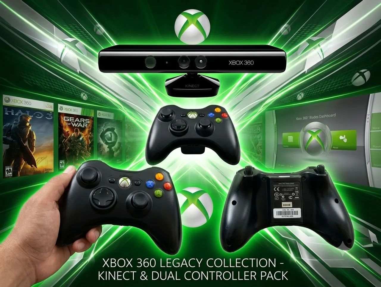 Kit Xbox 360 2 Contr+Kinect Original  - Foto 2