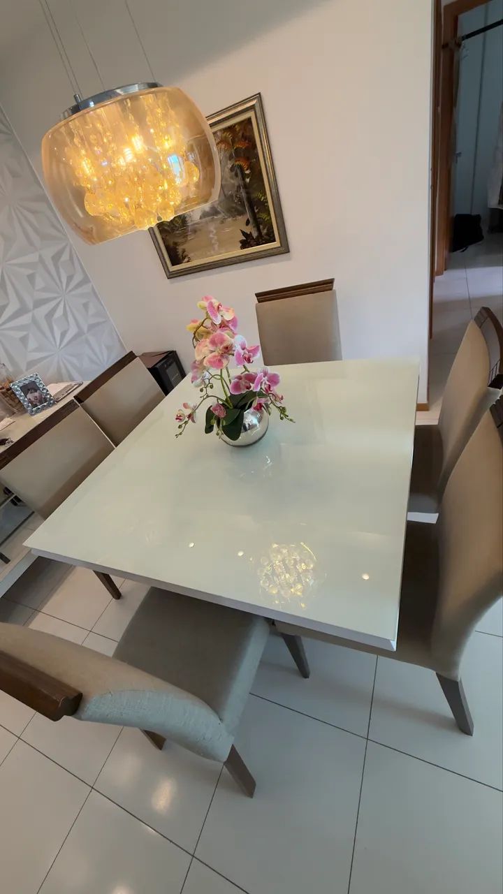 Mesa de Jantar Quadrada com 6 Cadeiras - Foto 5
