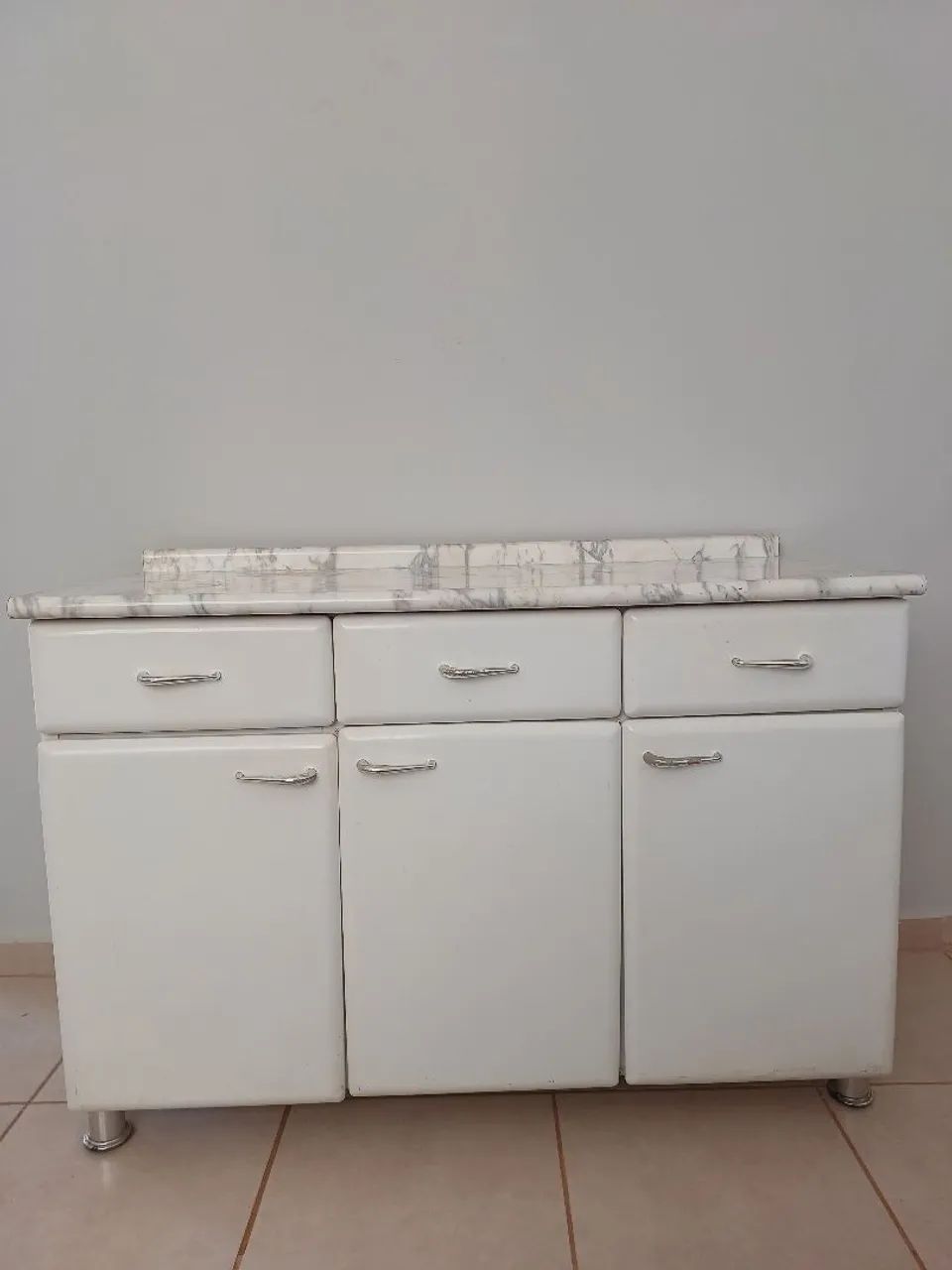 Balcão de cozinha metálico branco65082883261313123