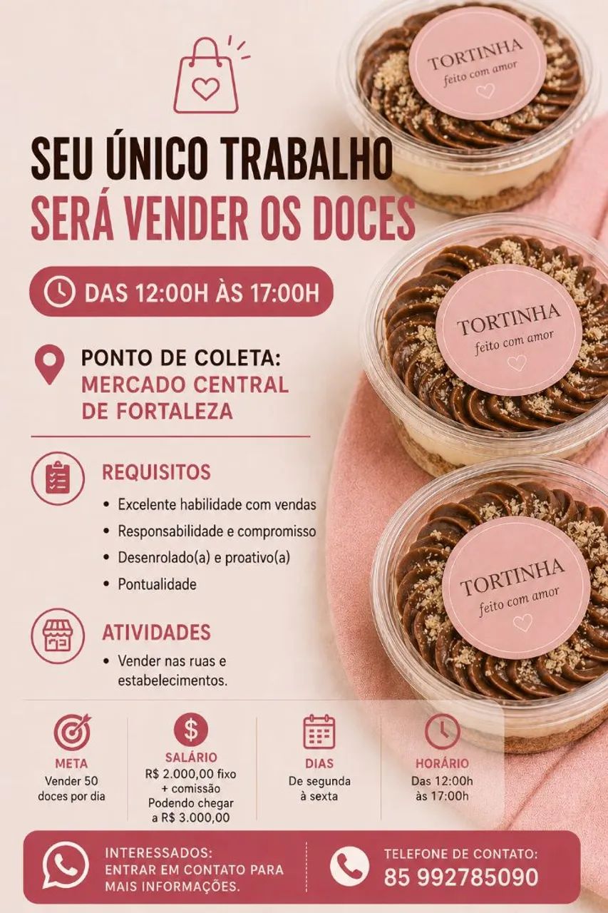 Vaga de trabalho emprego serviço vendedor 