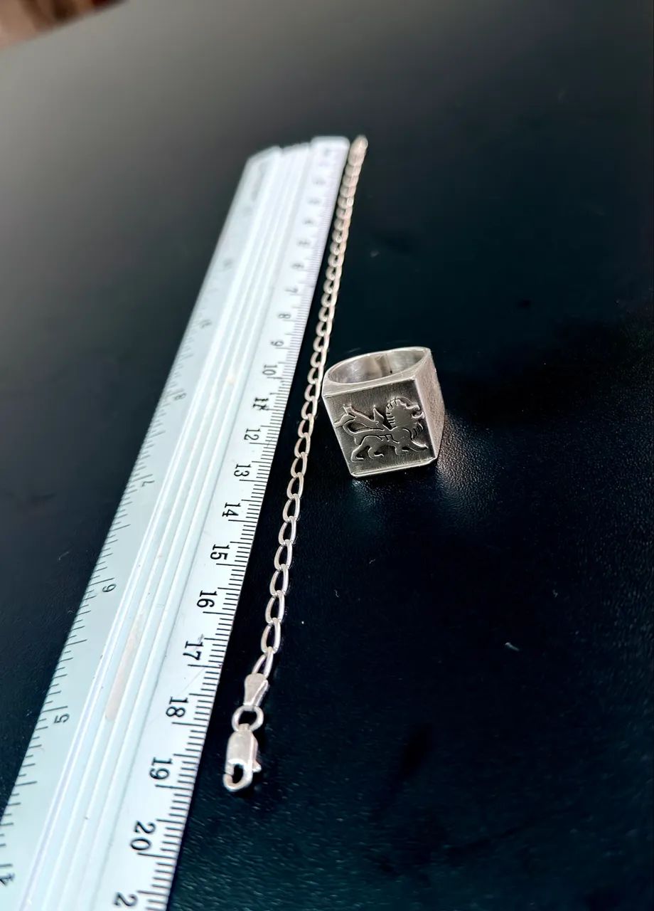 Pulseira e anel de prata 925 - Foto 2