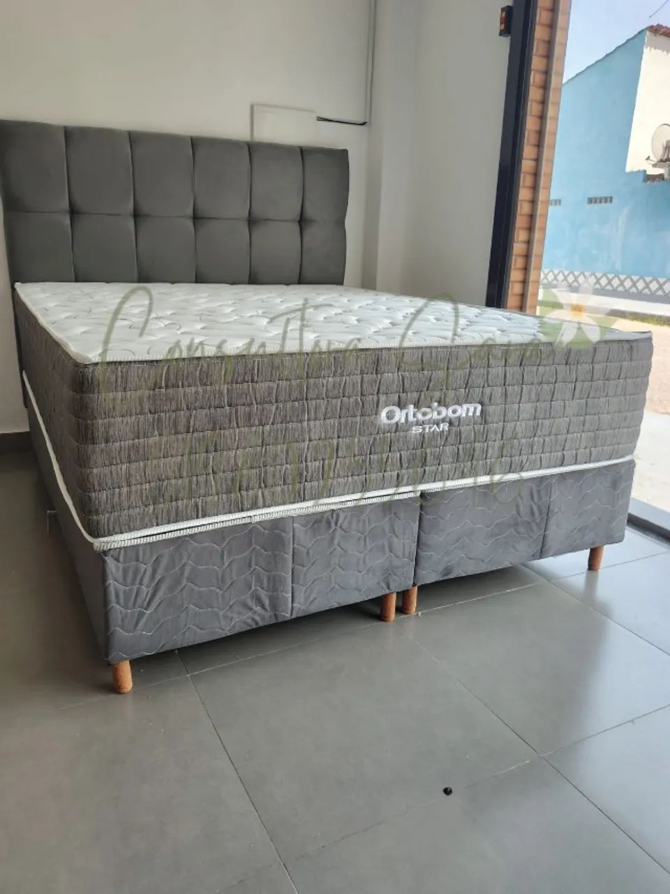 CAMA ORTOBOM QUEEN COM MOLAS ENSACADAS