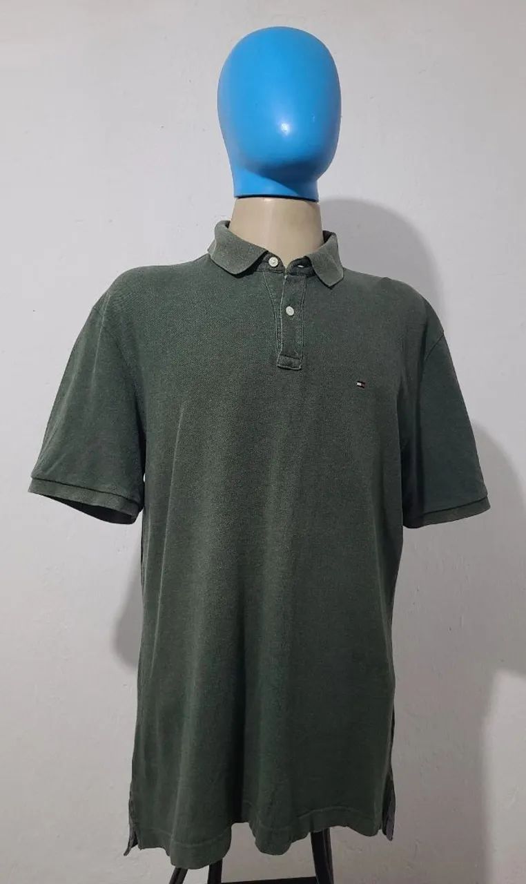 Blusa Polo da Tommy Hilfiger Verde tamanho XL, bonita, confortável, tecido macio.  - Foto 4
