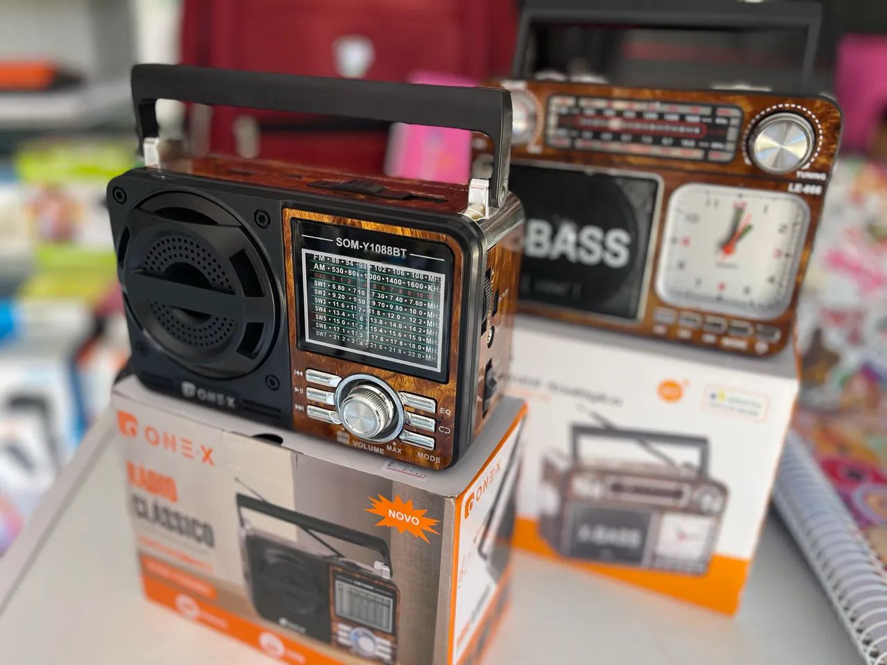 Rádio retrô AM FM com relógio ou sem  - Foto 3