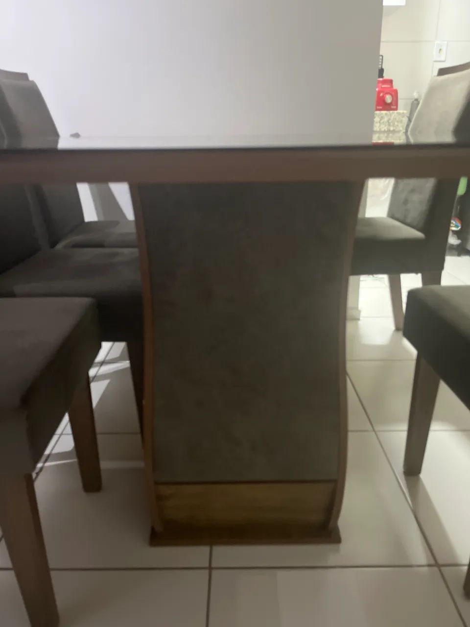 Mesa de vidro preta - Foto 2
