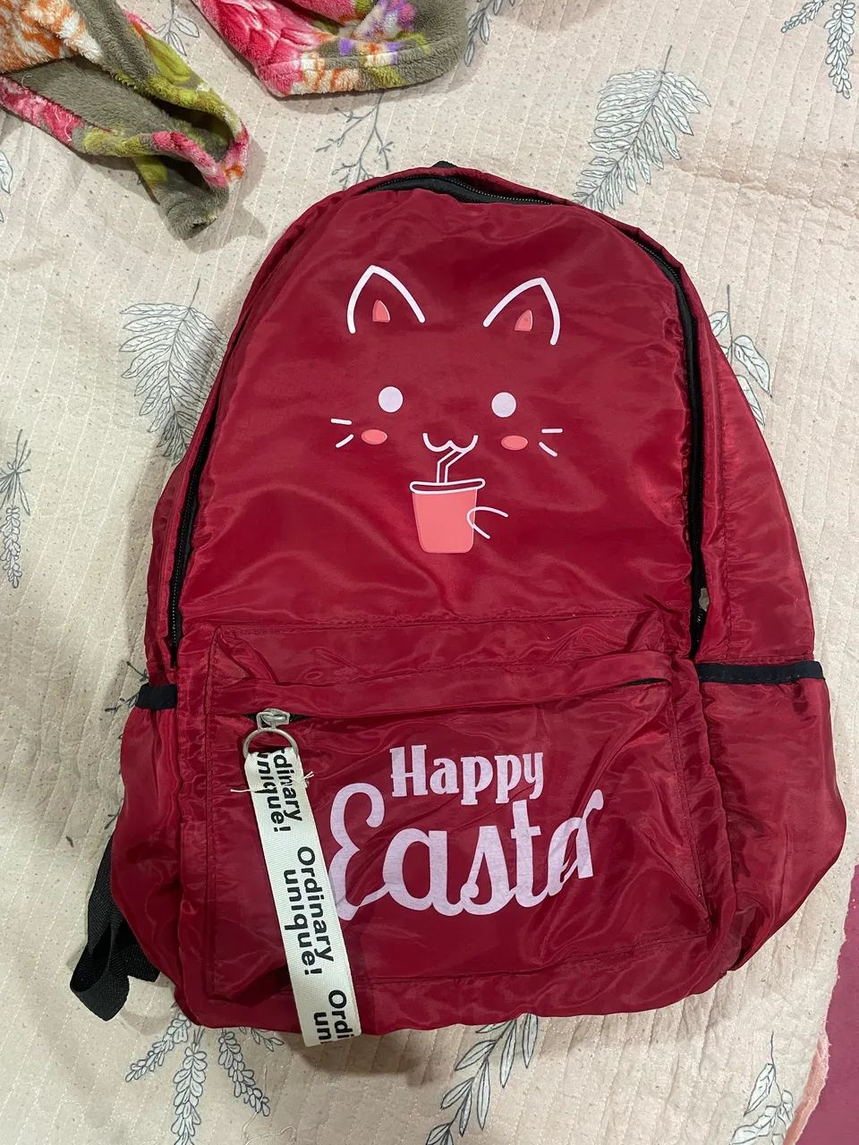 ? Mochila feminina vermelha + estojo ? R$ 60 - Foto 5
