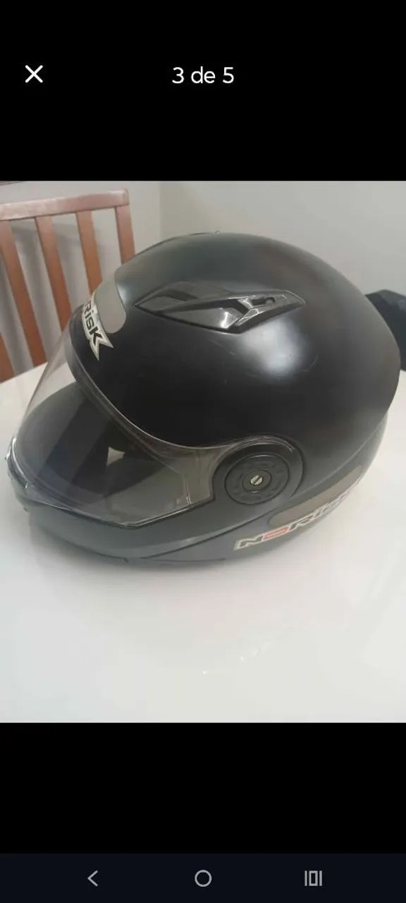 Capacete Norisk Robocop preto c/ óculos - n.58 - Foto 2