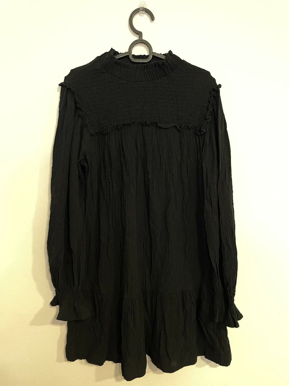 vestido curto manga longa | Bluesteel