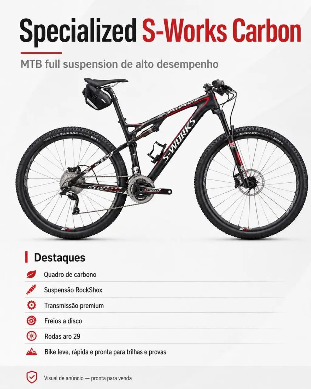 Bicicleta sWorks Specialized Carbon - Foto 2