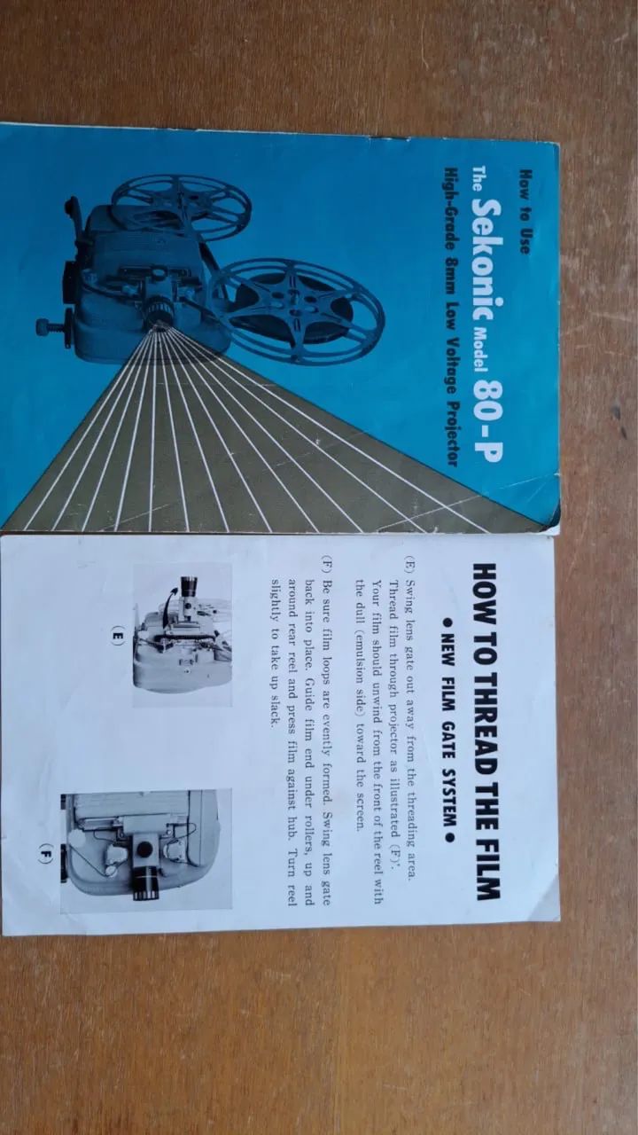 Sekonic 80P 8mm Film Projector (projetor de filmes antigos) (película 8mm) - Foto 4