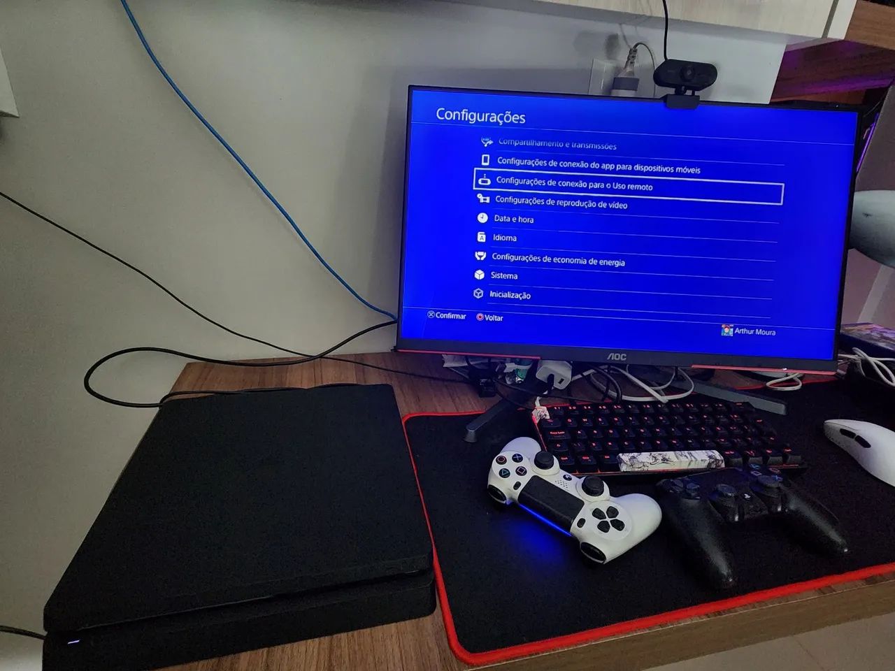 PS4 SLIM 1TB COM MUITOS JOGOS - Foto 4
