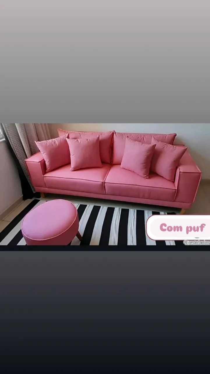 Sofá rosa lindo - Foto 2