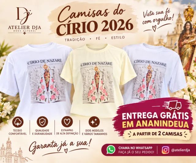 Camisas do Círio 2026 com entrega