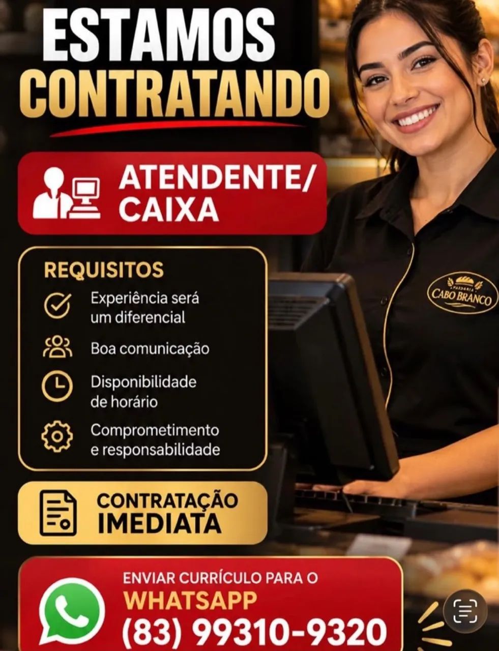 ? Vaga de Emprego - Caixa/Atendimento - Foto 2