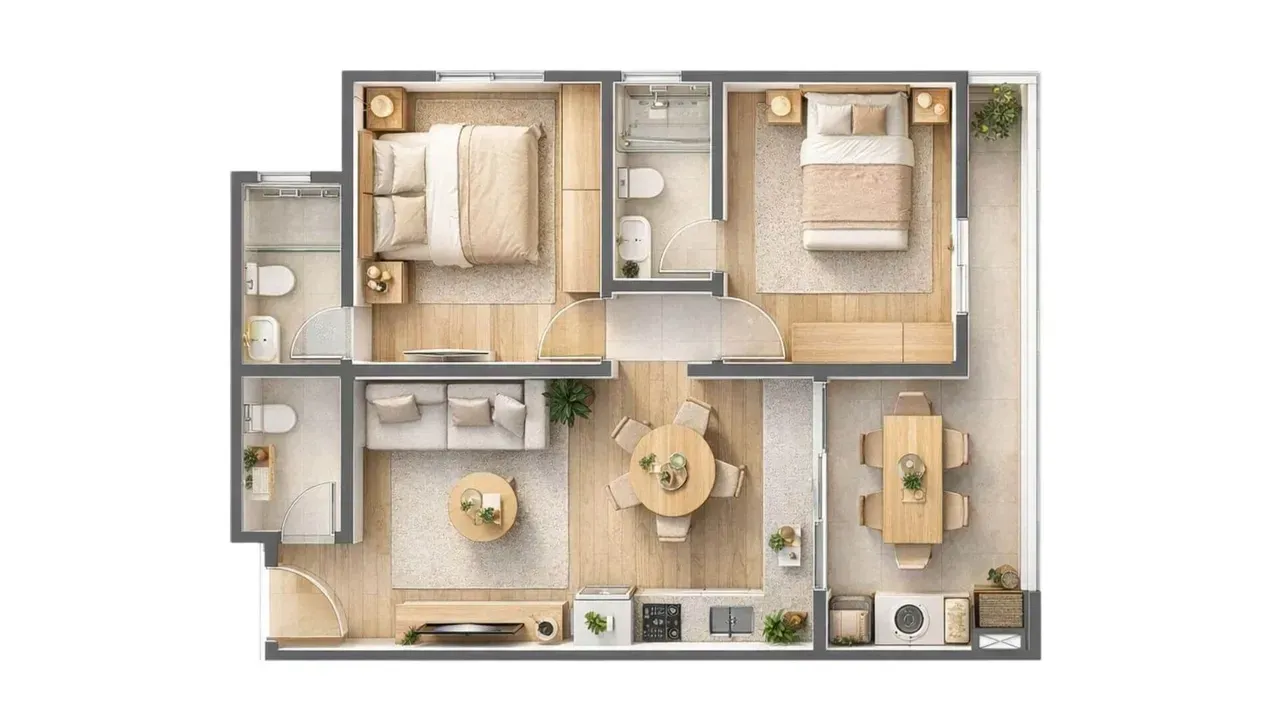 PLANTA 68m²
