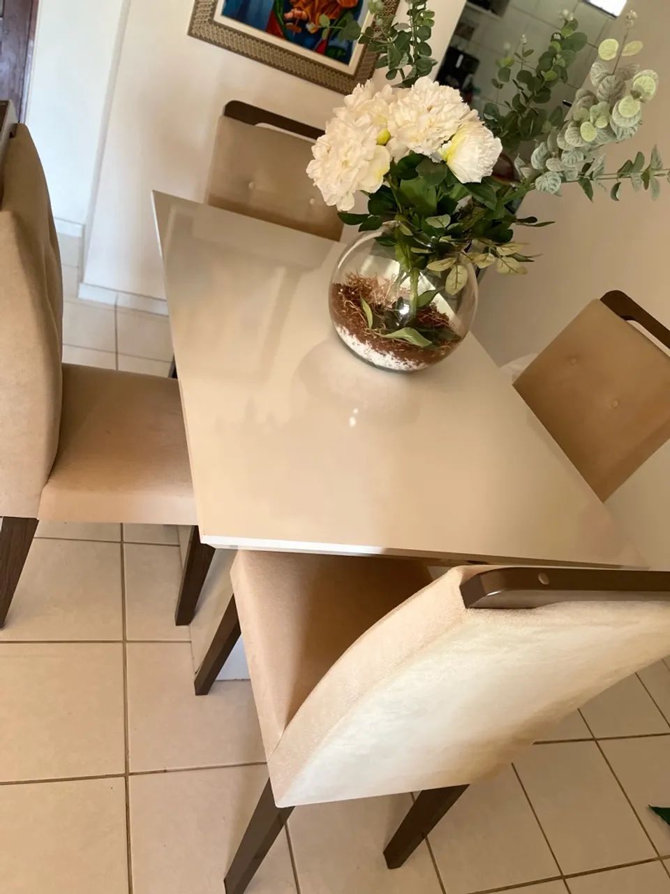 Mesa para 4 lugares com as cadeiras - Foto 2
