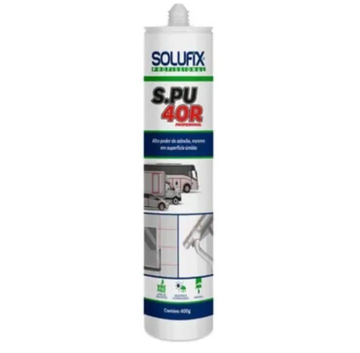 SILICONE SPU 40R SOLUFIX <br>Cores: Preto e Branco<br>Cores: Preto e Branco