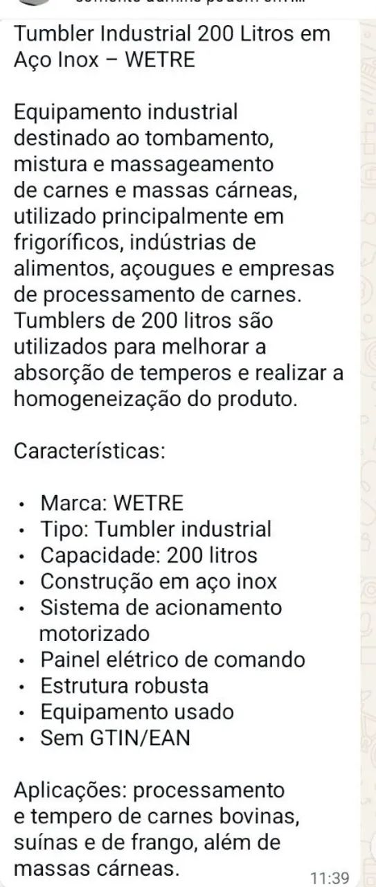 Tumbler industrial 200litros imbatível  - Foto 2