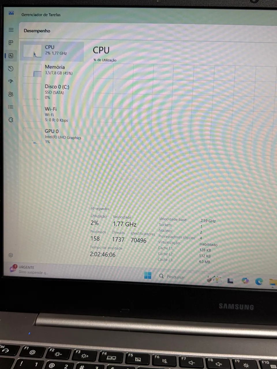 Notebook Samsung i3 SSD 512GB 8 RAM