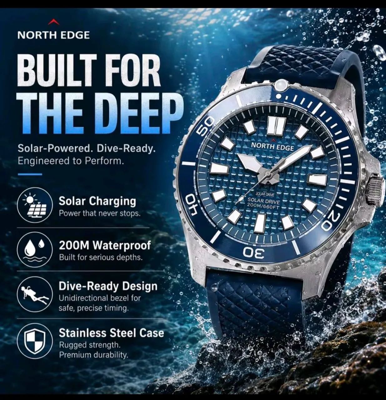 Relógio North edge abyss. - Foto 4