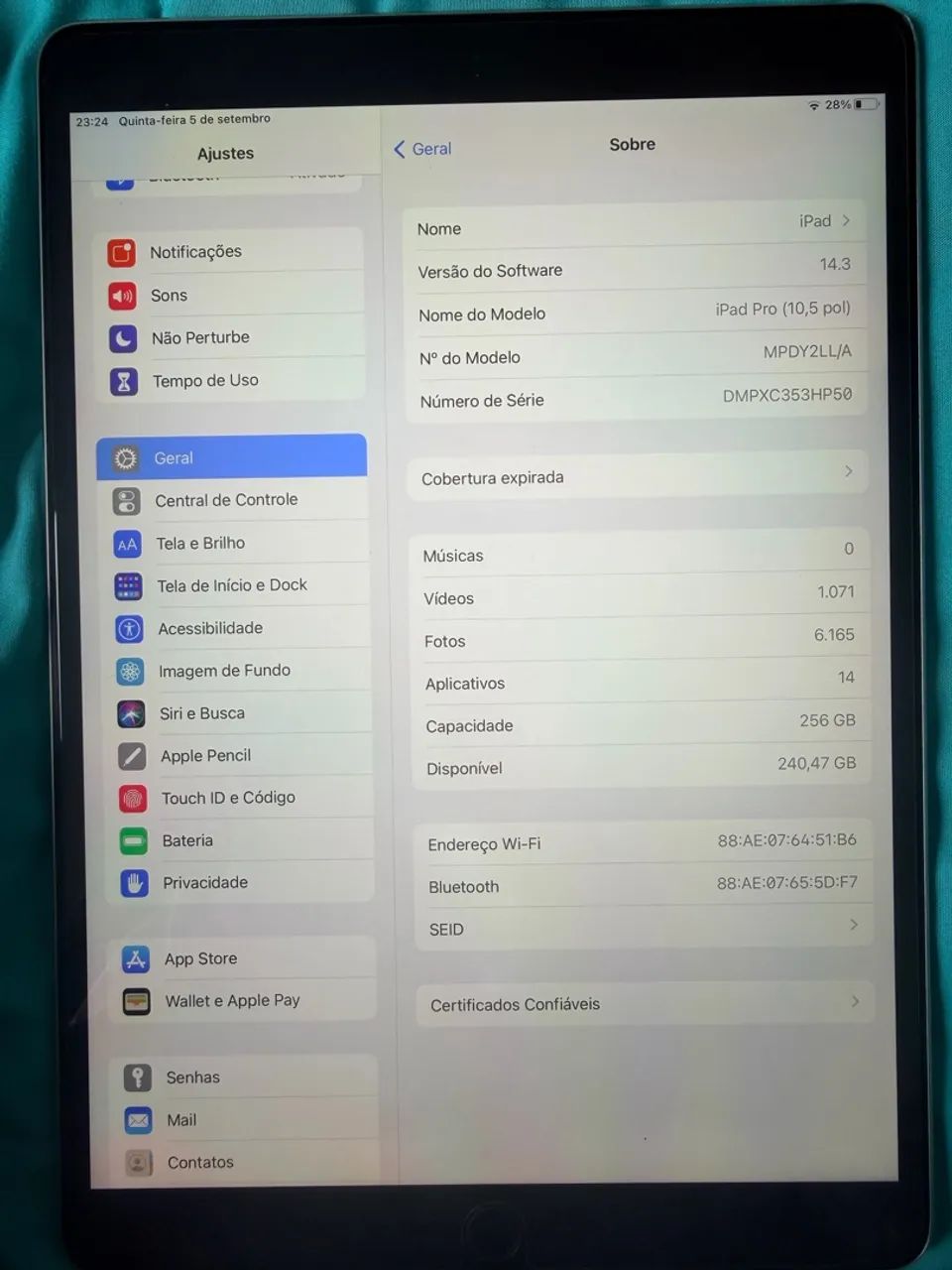 Ipad Pro 256GB Com cabo - Foto 4
