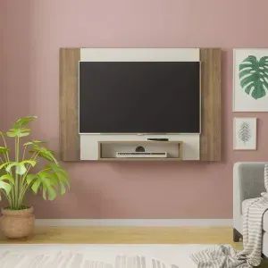 Painel Cine Pinho Ripado/Off White - Foto 2