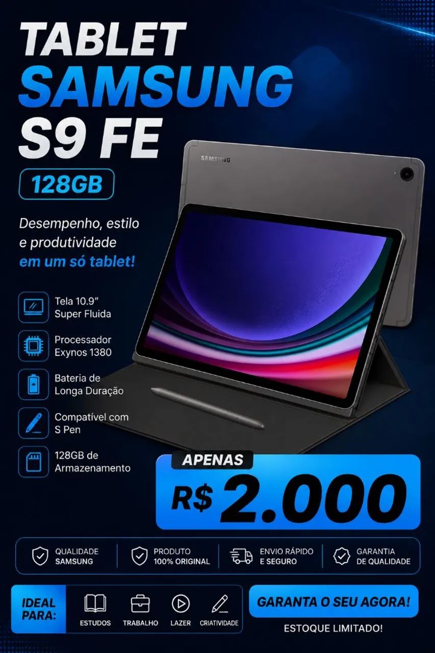 Tablet S9FE 128gb