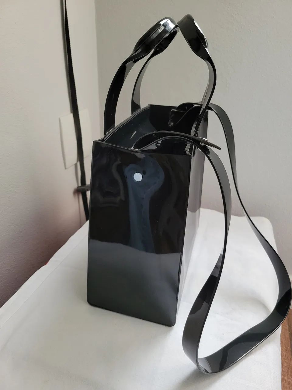 bolsa melissa preta alça ajustável - Foto 2