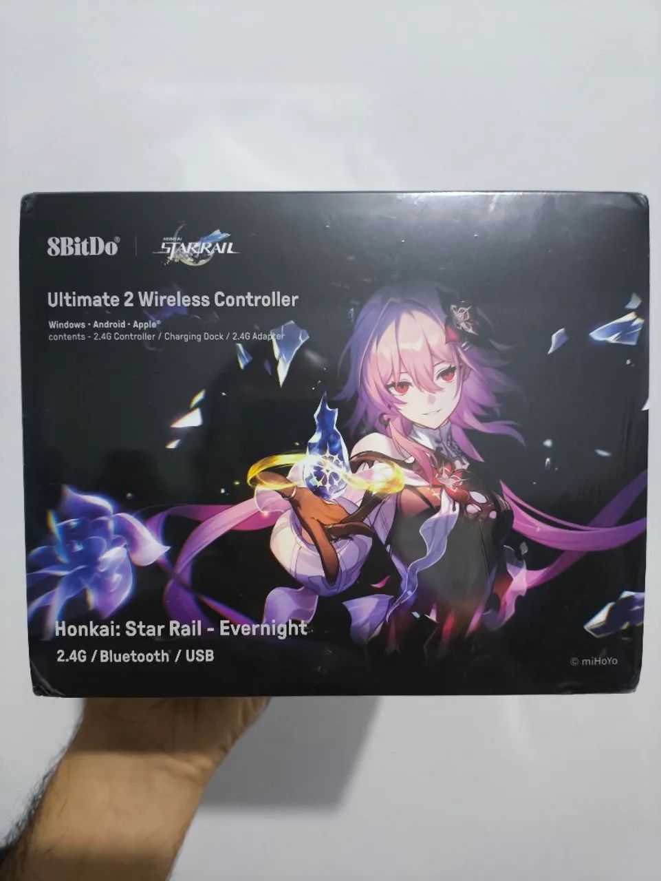Controle 8Bitdo Ultimate 2 Honkai Evernight roxo (LACRADO)