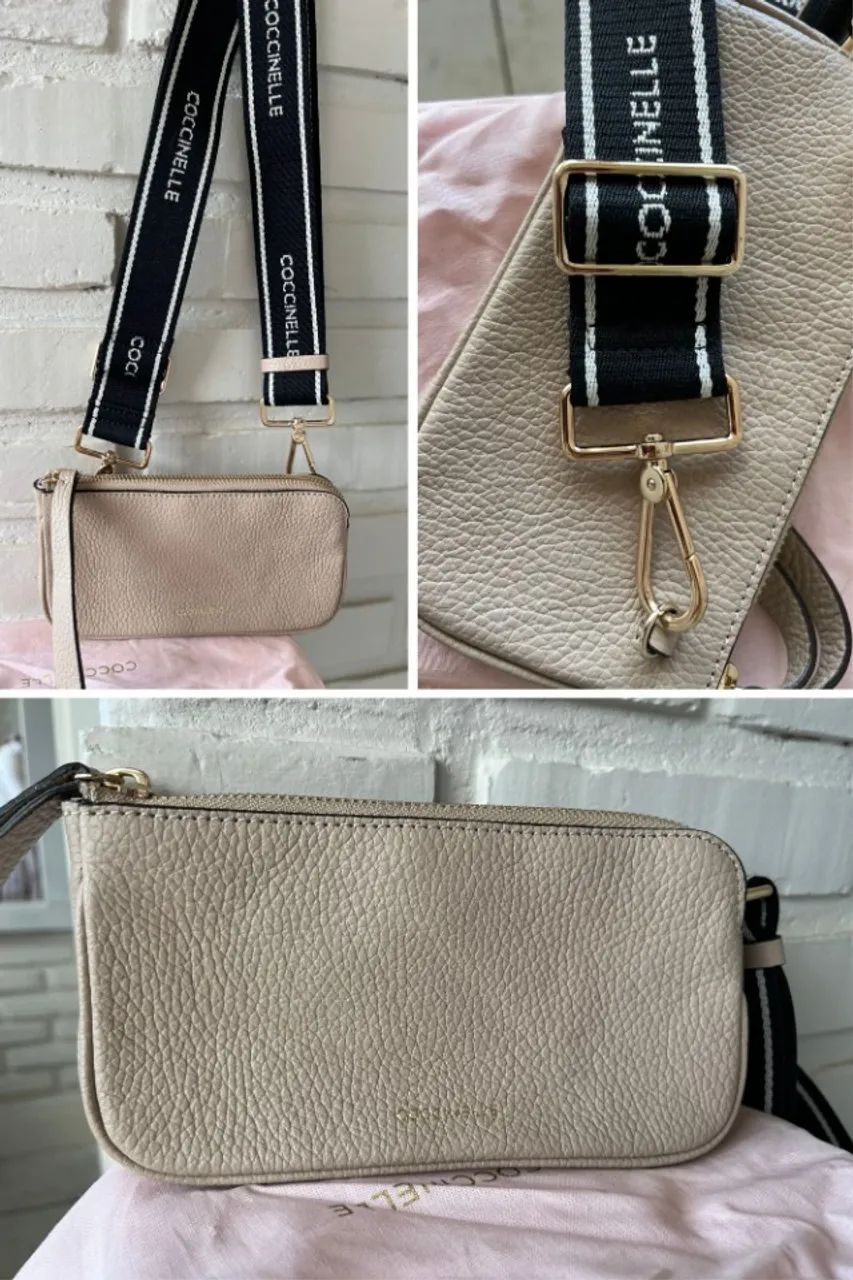 bolsa marca italiana coccinelle original couro nova com etiqueta - Foto 5