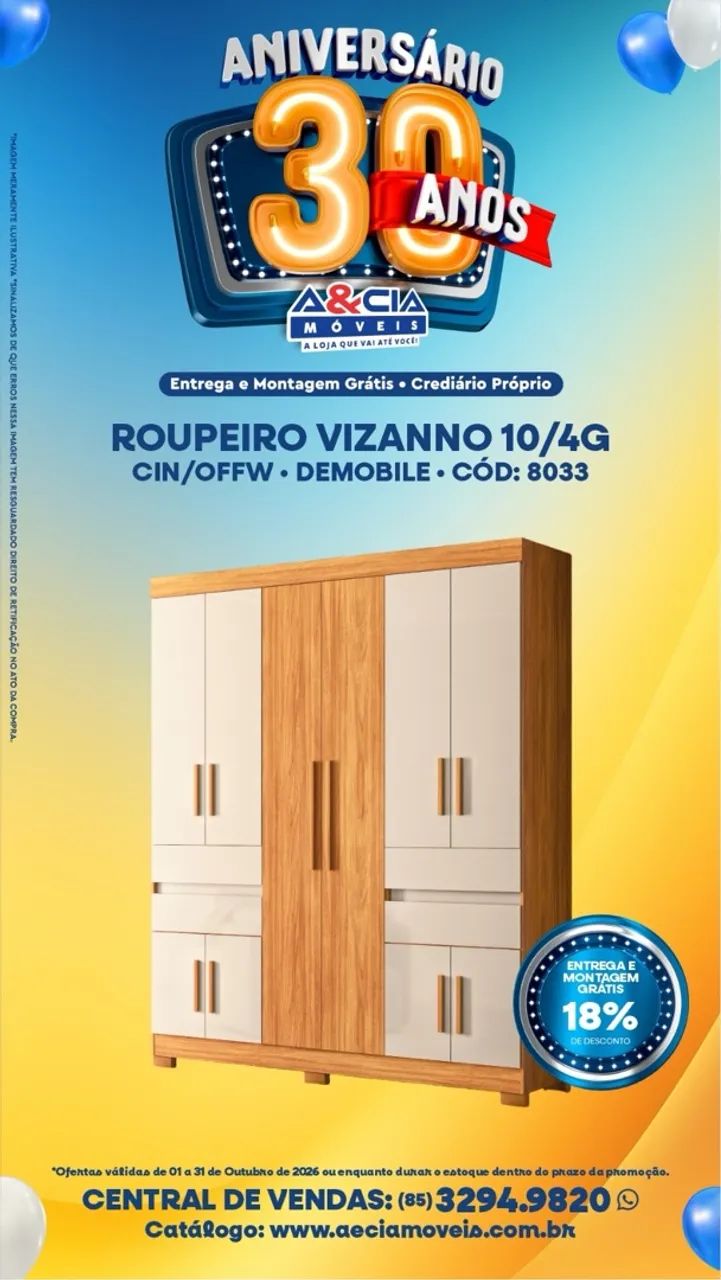 Guarda roupa 10p / 4g