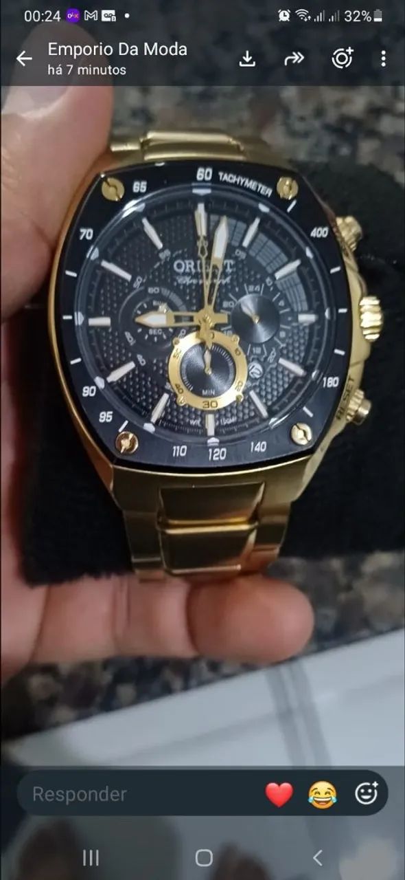 Relógio Orient dourado  - Foto 3