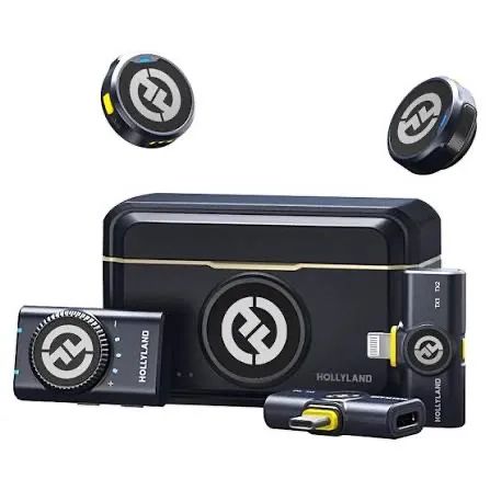 Sistema Microfone Lapela Hollyland Lark M2 Combo Preto