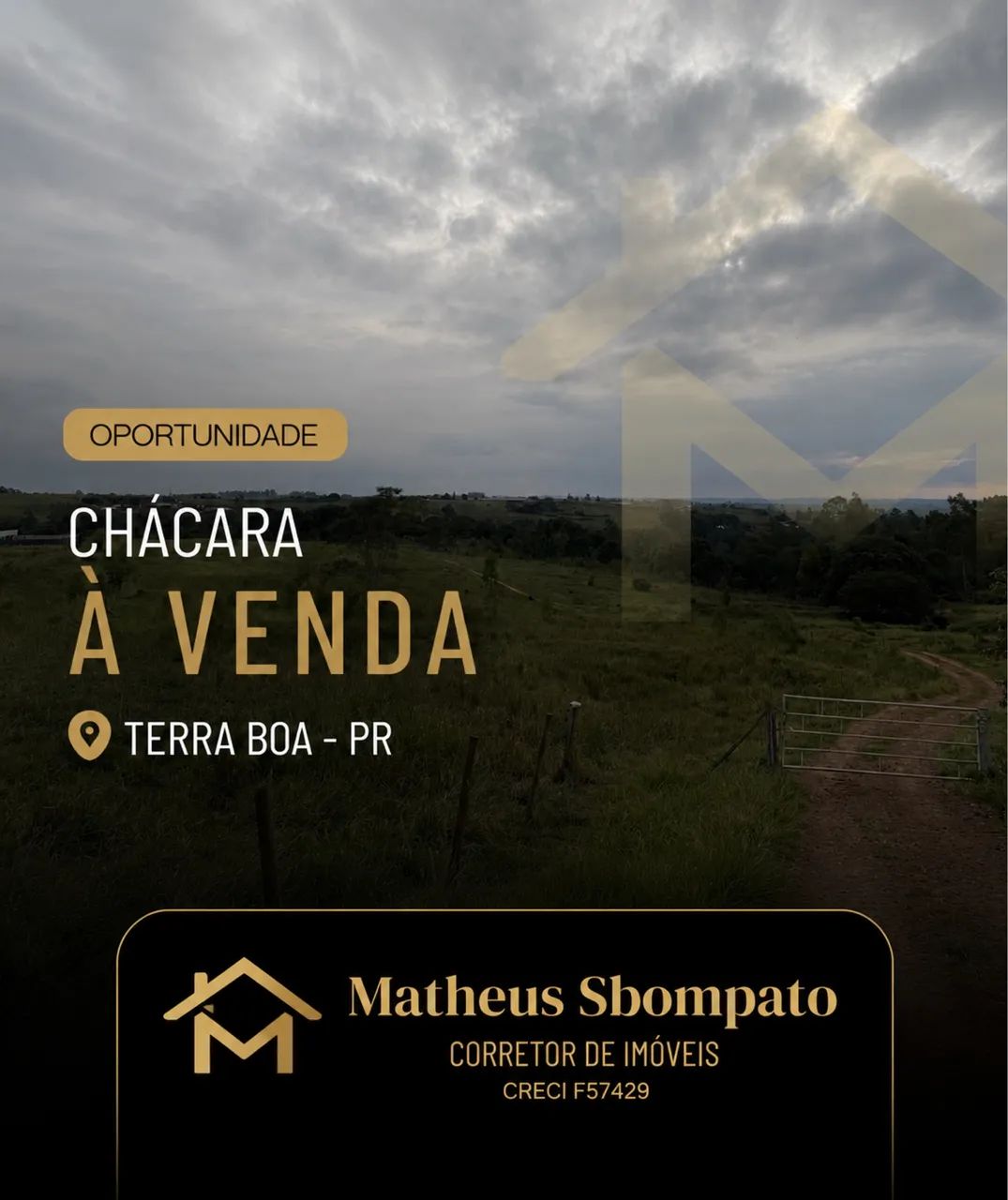CHÁCARA EM TERRA BOA - 900M DA CIDADE - 4 ALQUEIRES