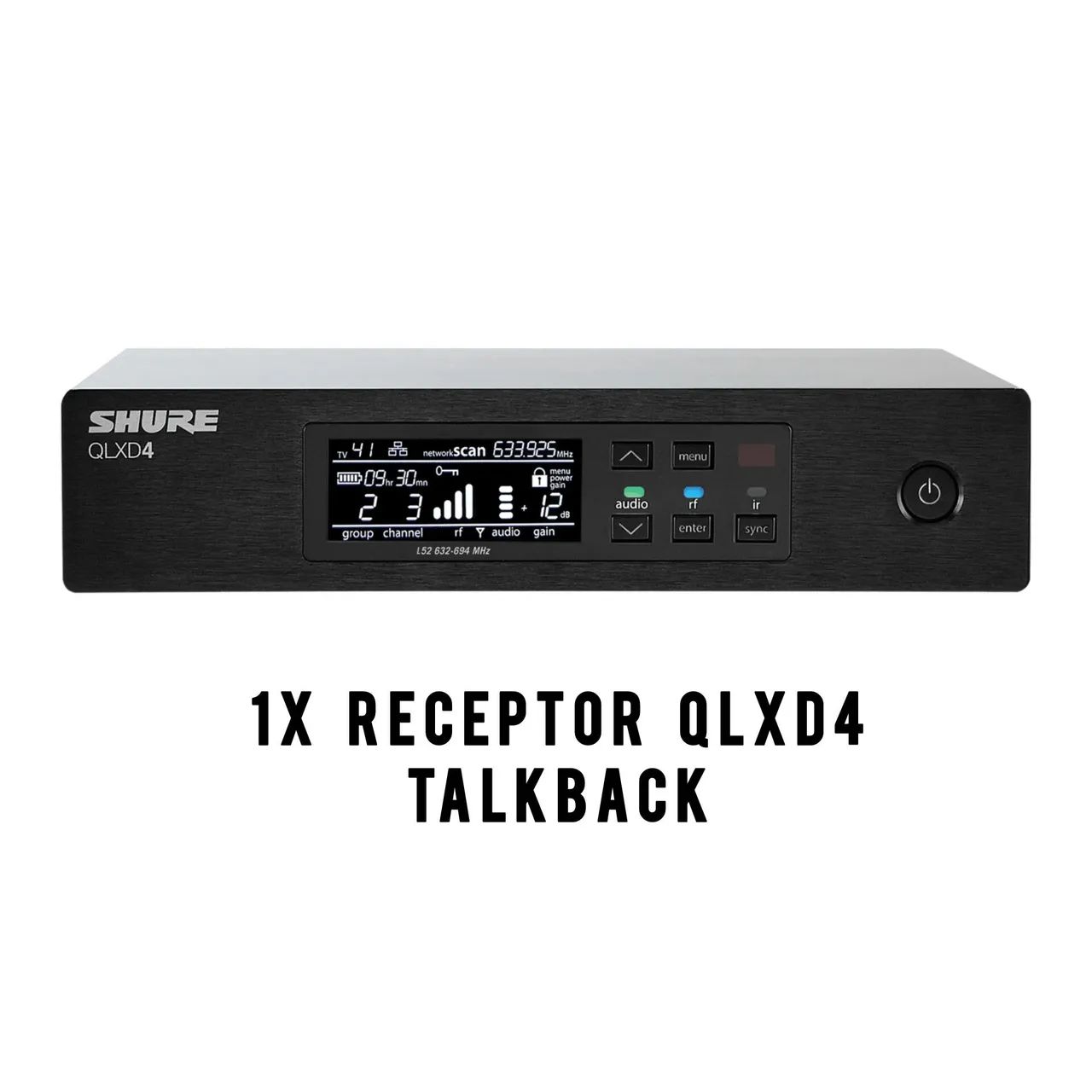 Microfone Shure Profissional QLXD24 V7 SE Com TalkBack Carregador Duplo e Bateria