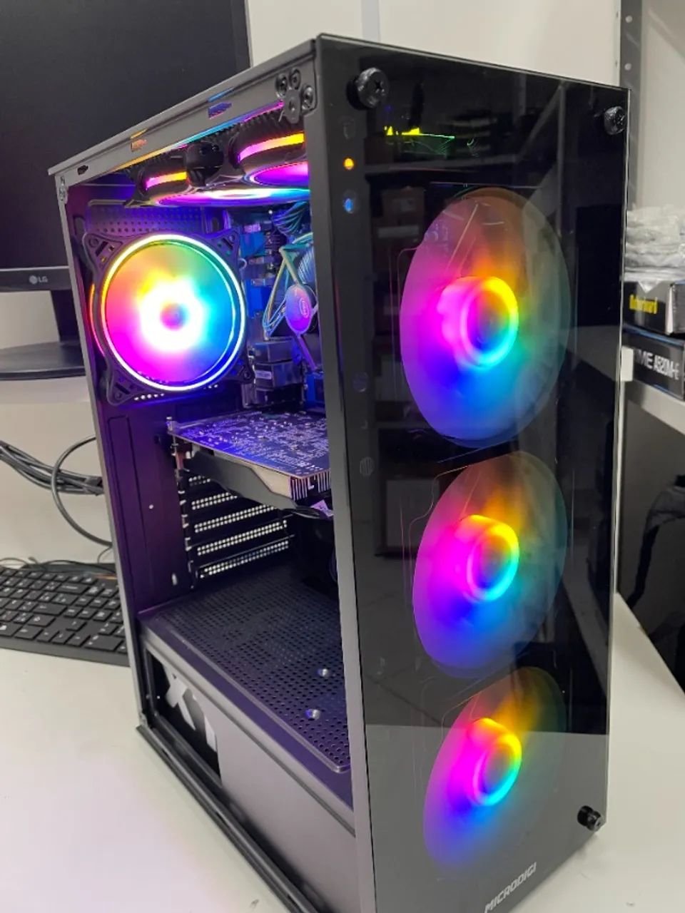 ?Gabinete gamer MD-535- Vidro Duplo temperado- novo/lacrado 