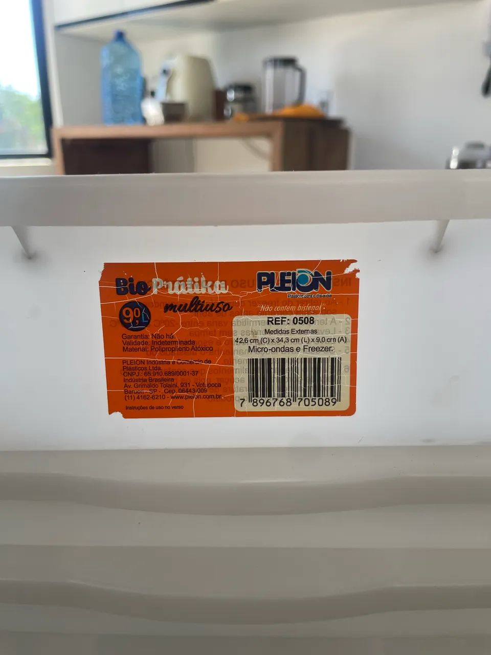Kit 10 Potes Plásticos Grandes Pleion para Alimentos - 9L e 16,5L - Foto 2