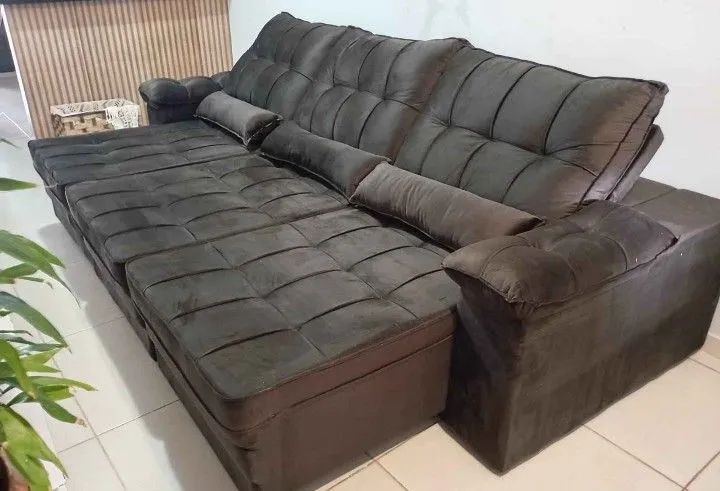 Promoção sofá retrátil e reclinável LARGURA 2.90 FRETE GRÁTIS  - Foto 4