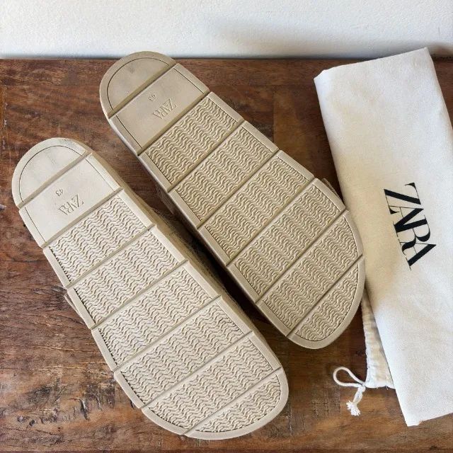 Zara Sandália Masculina de Couro - Foto 4