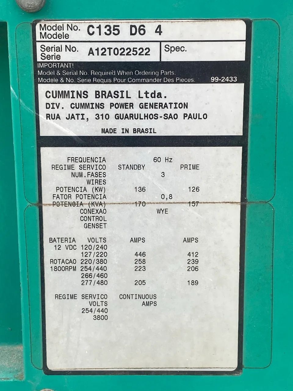 Gerador de energia 170 kwa - Foto 5