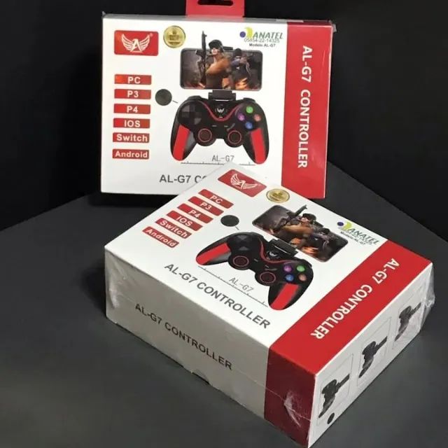 Controle Joystick Gamepad Sem Fio Bluetooth Android PC RoHS X3 Preto Compatível com Simula - Foto 2