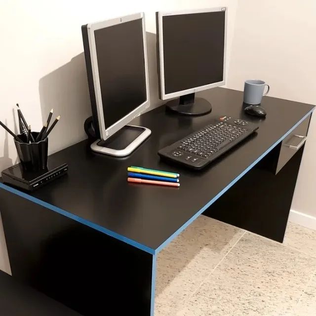 Mesa Gamer Cannes preto azul (EM ESTOQUE) - Foto 3