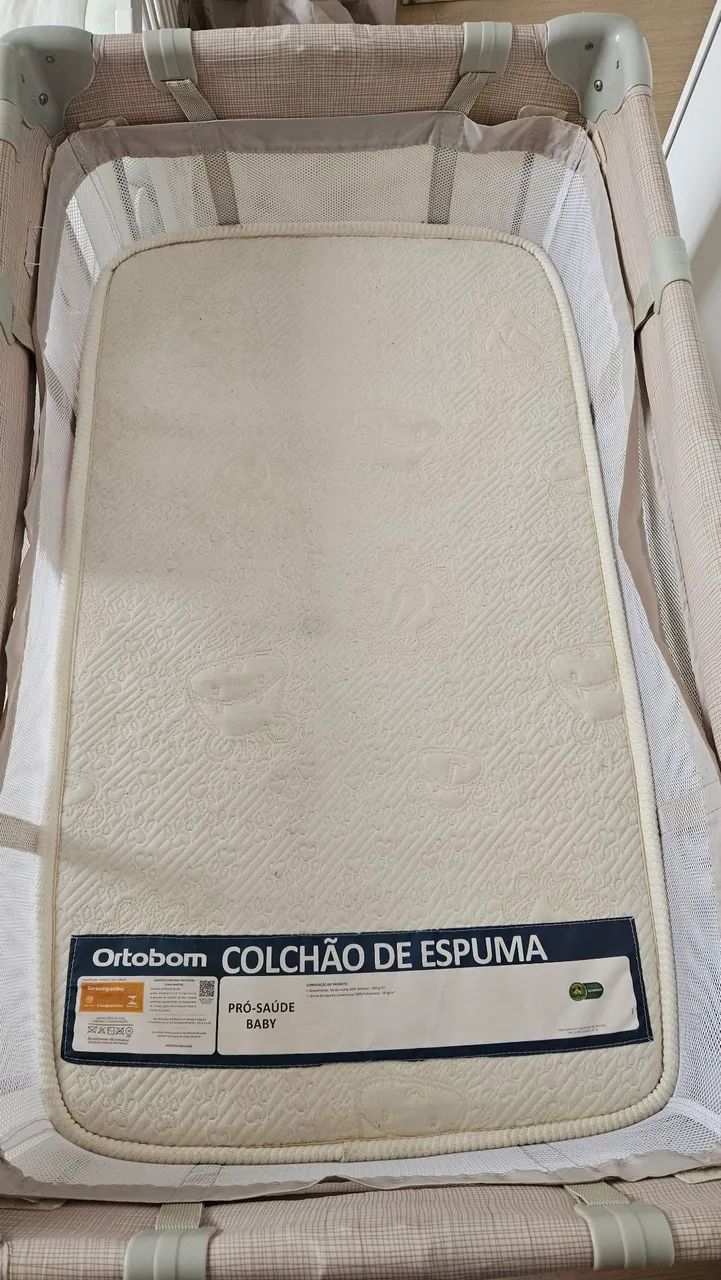 Berço Mini Play da marca Safety 1st + colchão Ortobom - Foto 4