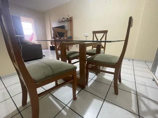 Mesa de jantar vidro com 4 cadeiras  - Foto 2